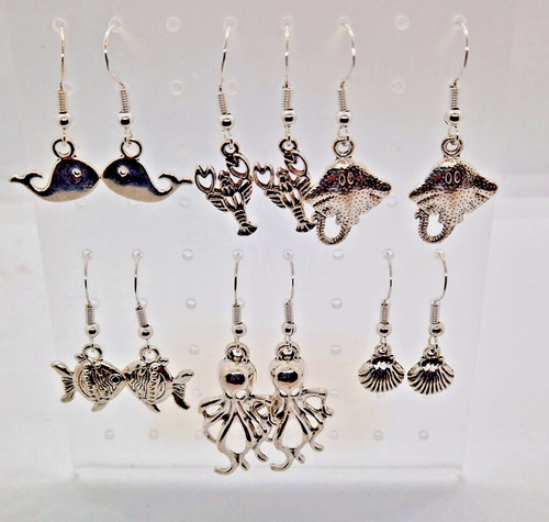 Sea ocean theme - earrings, on