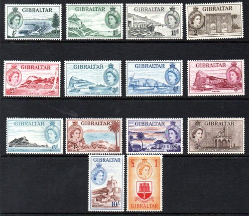 Gibraltar stamps 1953 - gibraltar,