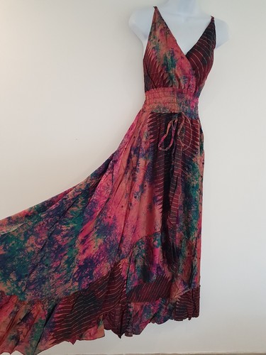 Silk dress maxi - silk, fairy