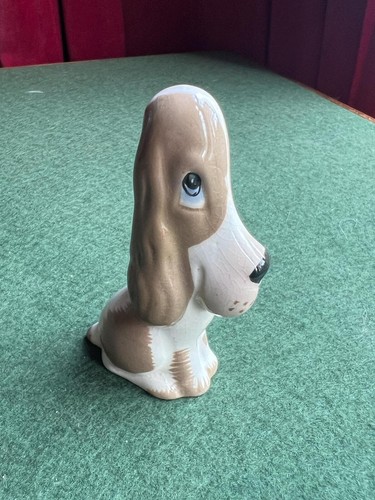Vintage ceramic sad hound - , dog