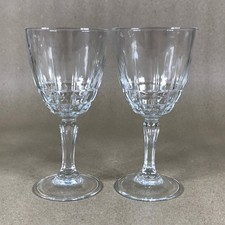 Pair of French Cut Glass Wine