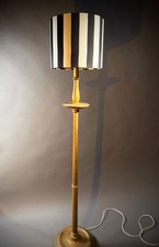 Vintage Gold Wood Floor Lamp
