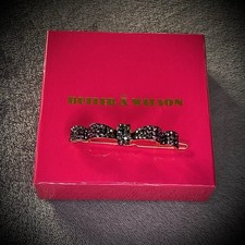 Butler & Wilson - Hair Clip - Grey & Pink Swarovski Crystals - Boxed