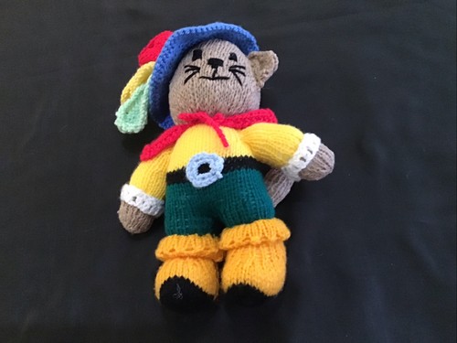 Hand knitted puss boots - knitted,