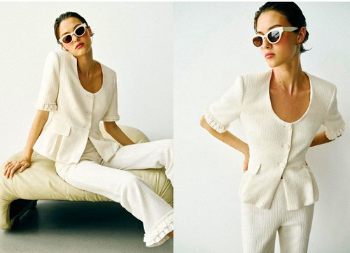 Zara white textured knit - zara,