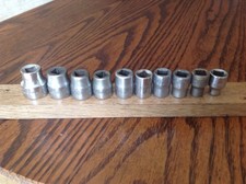 10 Elora Metric Sockets 19 To 8mm With 3/8" Drive. O.