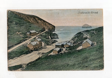 GB KEVII TREBARWITH STRAND postcard 1907 posted DELABOLE 1/2d