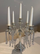 Silver plated 5 arm candelabra