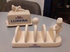 Lurpak Ceramic Beige Butter Dish And Toast Holder Douglas Wade Pottery Vintage