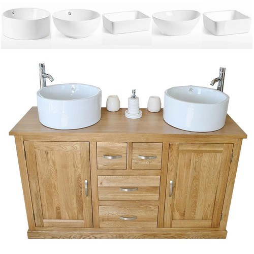 Solid oak bathroom vanity - vanity, unit