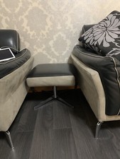 Black  And Grey Leather  DFS