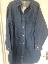 H&M Denim Shirt Dress Indigo Size S