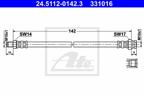 New brake hose for - abarth, alfa