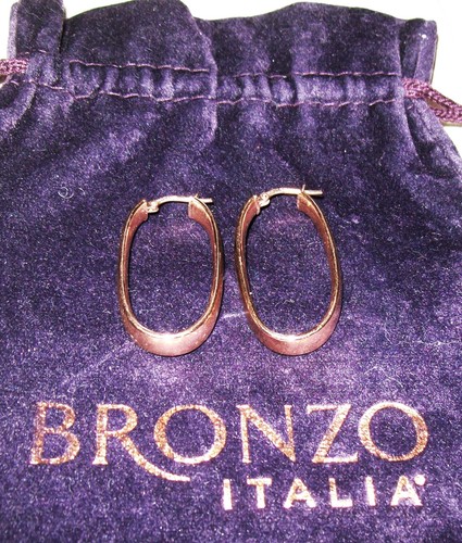 Bronzo italia elongated hoop - italia,