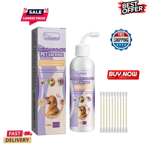 Pet ear rinse cleaner drops - pet,