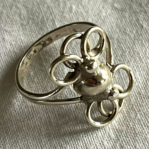 Vintage danish 830 silver ring - danish,