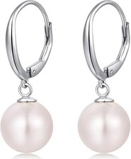 Sterling silver pearl drop - sterling,