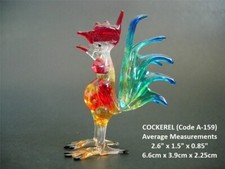 GLASS CHICKEN COCKEREL ROOSTER