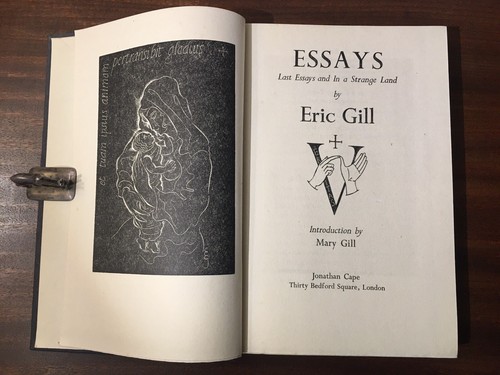 Essays eric gill contains - by,