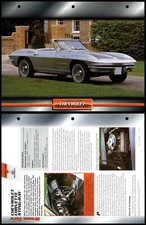 Chevrolet Corvette Sting-Ray - 1963 - Sports - Atlas Dream Cars Fact File Card