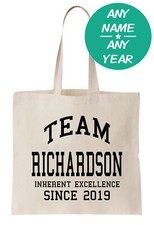 Team Surname Tote Bag Shopper