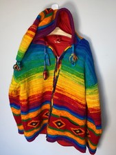 Nepal rainbow pixie hood