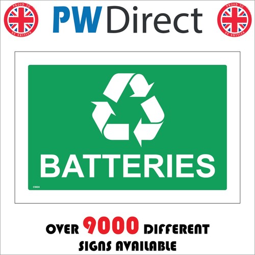 Sign batteries recycling - sign,