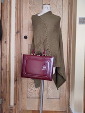 Vintage Ladies Small Attache Briefcase Genuine Leather