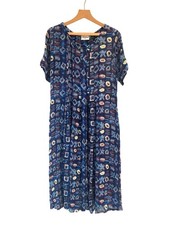 ADINI BLUE MIDI CRINKLE DRESS