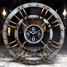 Rustic Industrial Wall Clock