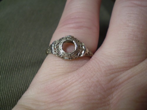 10k white gold vintage antique - 10k,