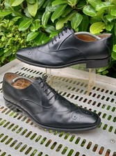 Mens LOAKE  black leather brogues shoes....uk size 8.5
