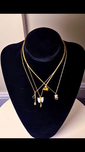 Gold silver tone layered - &,