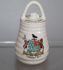 WWI SHELLEY 177 CRESTED CHINA MODEL OF GERMAN ZEPPELIN BOMB FOREST HILL CREST