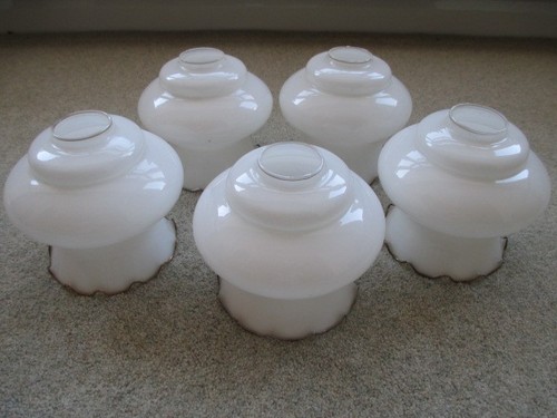 Vintage white glass lamp