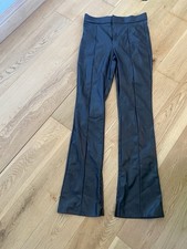 Black Faux Leather Bootcut