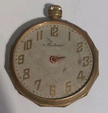 Vintage Medana Brass and Mother of Pearl Mechanical Pocket Watch For Repairs 