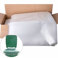 20 Clear Wheelie Bin Liners Strong Heavy Duty Rubbish Sack Big Refuse Bin Bags