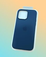 Genuine Magsafe Silicone Case Cover Official Apple iPhone 15 Storm Blue 