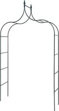 2.5m Garden Arch Black Metal Trellis Large Rose Climber Support Archway Decor