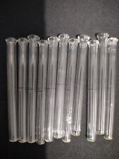 11 numbered Flat bottom test tubes glass 7cm x 5mm