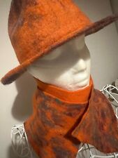 Ladies Felted Wool Hat & Scarf Set