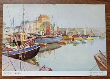 1961 Mevagissey Cornwall Harbour Boats Postcard