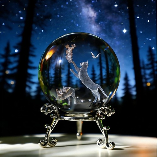 60mm cat crystal - cat,