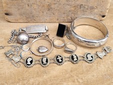 Job Lot Vintage & Modern Silver Jewellery  For Spare, Repair Or Scrap. 107.3gms