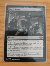 MTG Lively Dirge 0093 Outlaws of Thunder Junction M/NM Free UK P&P