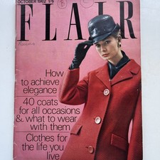 Flair Vintage Fashion Magazine, October   1962. Rare, Many Pictures. ￼￼