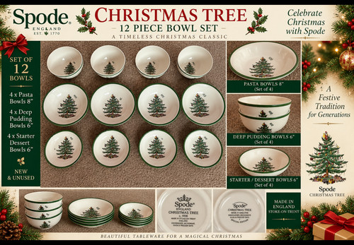 Spode christmas tree bowls - spode,