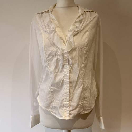 White victorian ruffle - white,