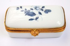 Limoges Stylised Blue Flowers